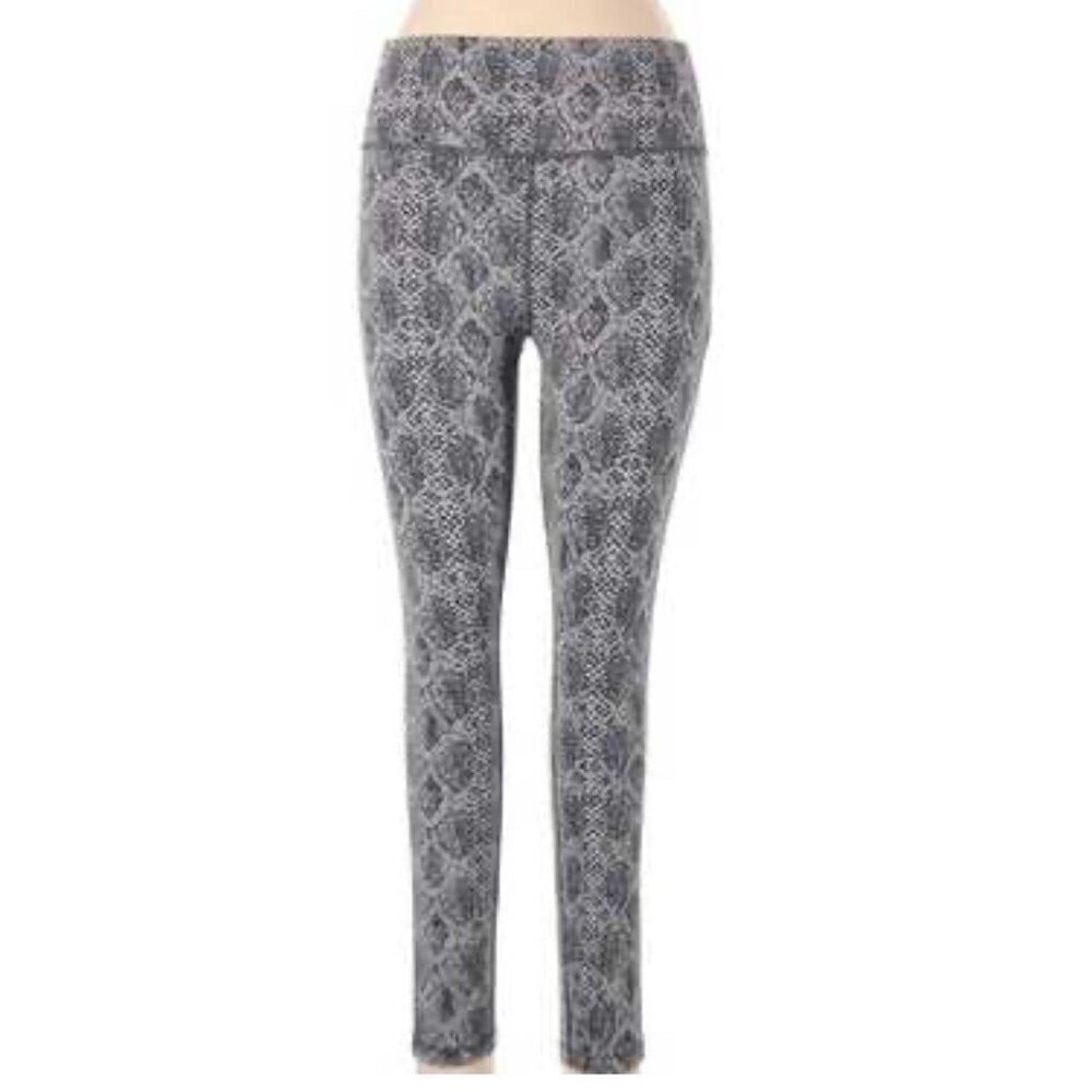 Athleta Ultimate 7/8 Tight leggings gray Snake Skin Activewear Pants size Medium